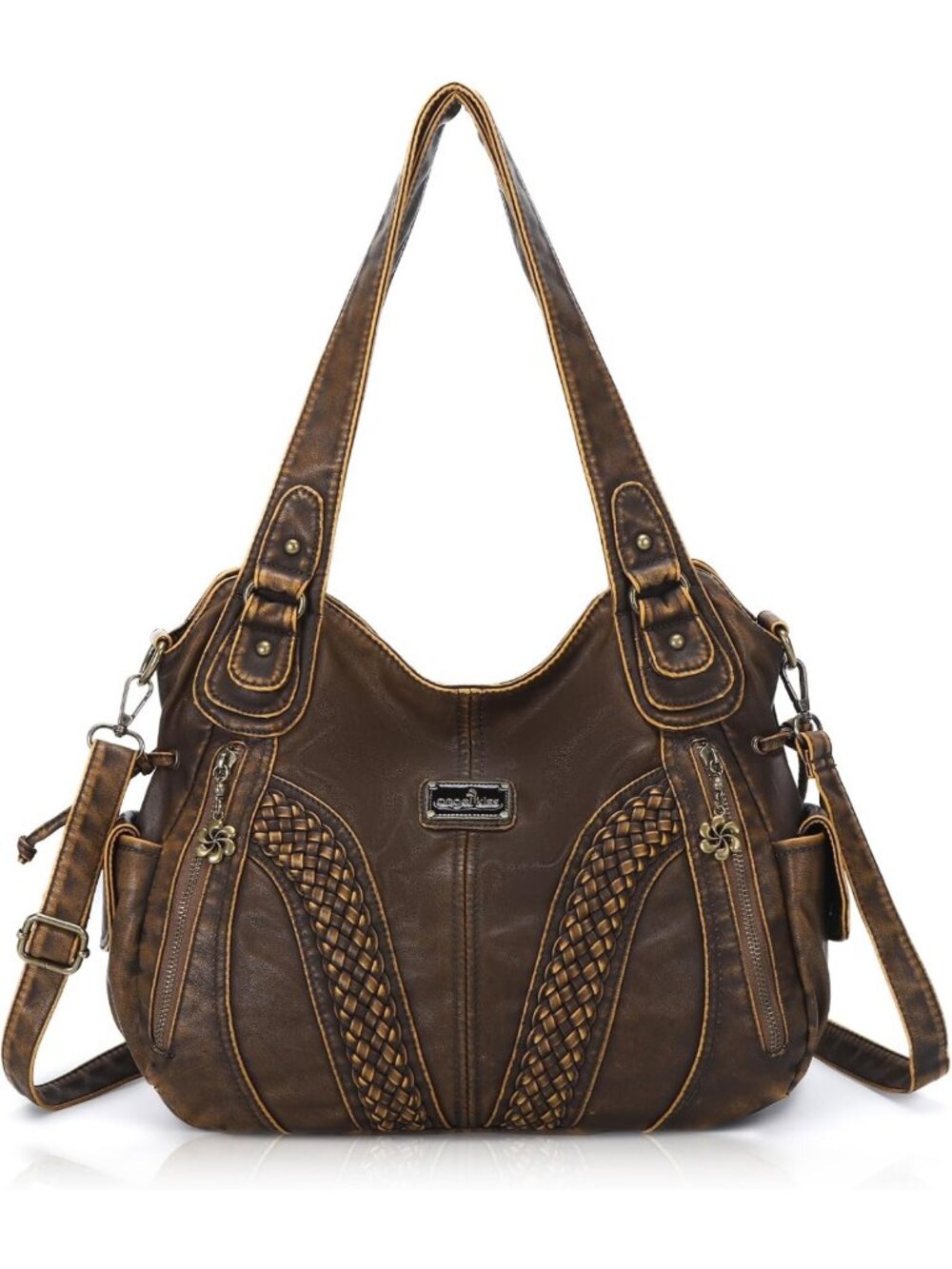 Stylish Women's Tote Bag - Fashionable Shoulder Satchel in Washed Synthetic